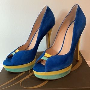 Enzo angiolini platifrm multi color pumps